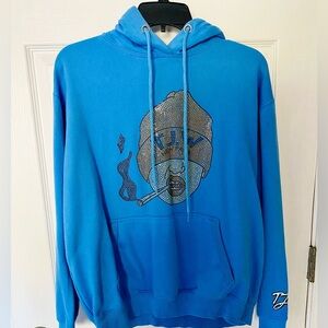 Women’s rhinestone graphic hoodie- size medium